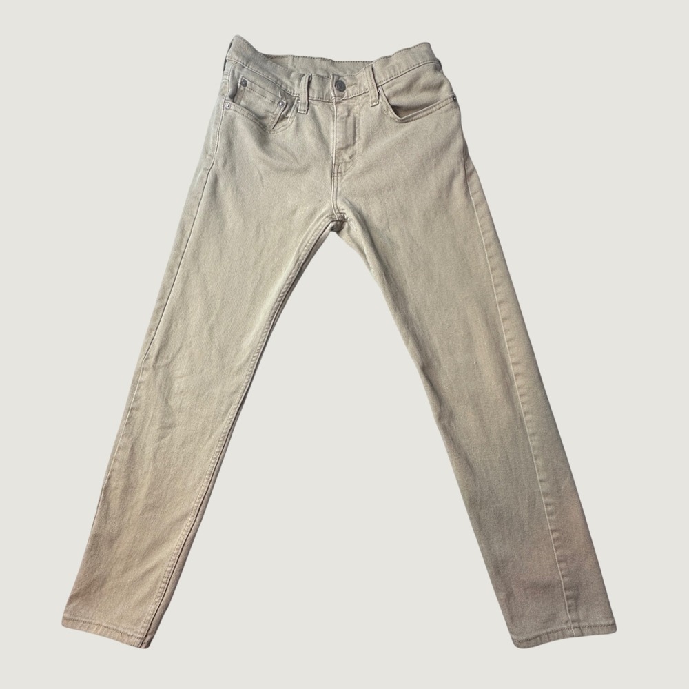 Levi's 512 Pants Mens 28x30 (28x27) Slim Taper Tan Khaki Stretch Everyday Casual